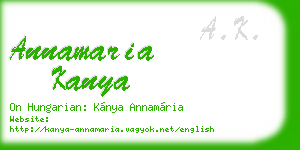 annamaria kanya business card