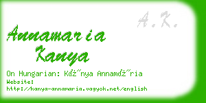 annamaria kanya business card